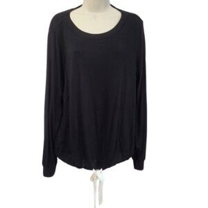 SOMA Intimates Weekend Black The Sunday Pullover Top - New With Tags Women's L